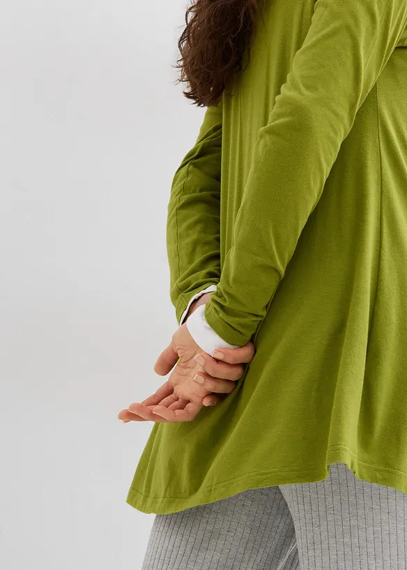 Langermet topp i bomull-/viskosemiks, bonprix