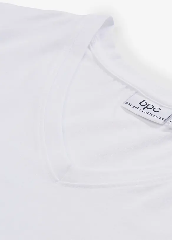 Lang topp med V-hals (2-pack), bonprix
