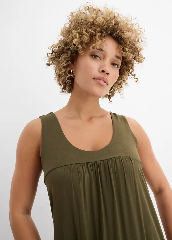 Kort jerseykjole i myk viskose, bonprix