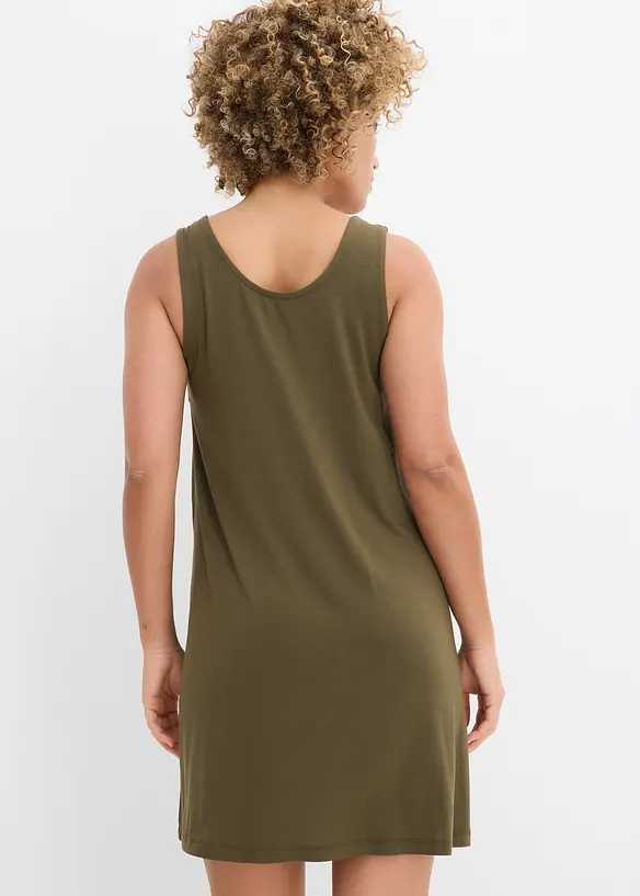 Kort jerseykjole i myk viskose, bonprix