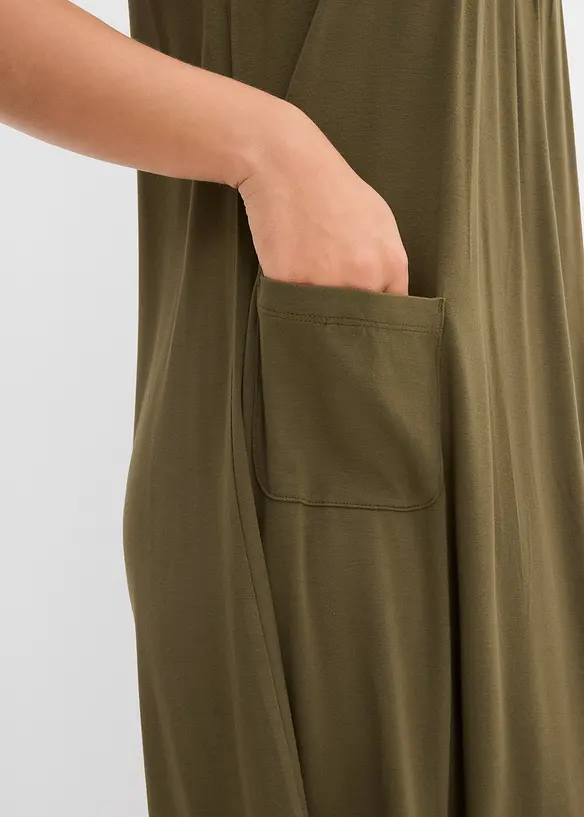 Kort jerseykjole i myk viskose, bonprix