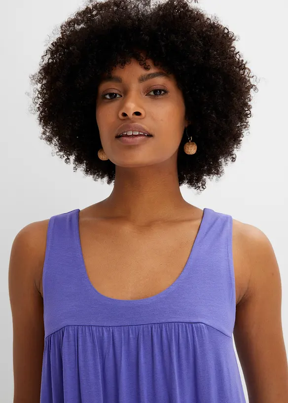 Kort jerseykjole i myk viskose, bonprix