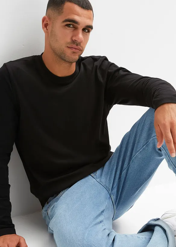 Langermet topp (2-pack), bonprix