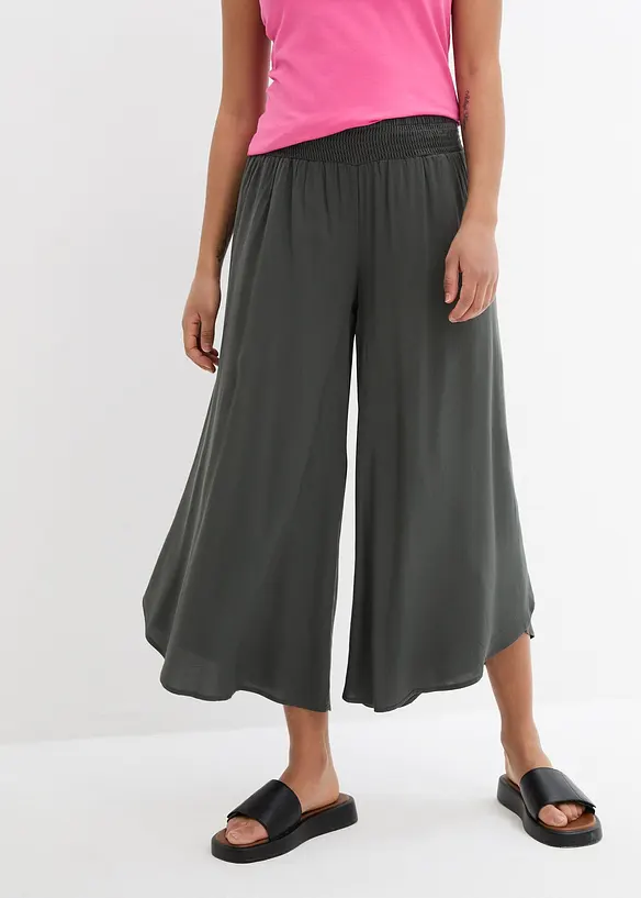 Legglang culotte av myk viskose, bonprix