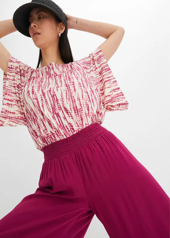 Legglang culotte av b&aelig;rekraftig viskose, bonprix