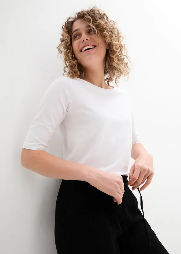 Bukse i 100% viskose med vide ben, bonprix