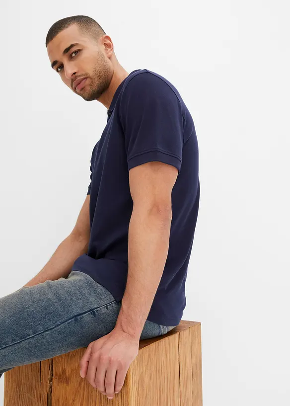 Pik&eacute;-poloskjorte i 100% &oslash;kologisk bomull, bonprix