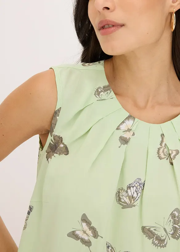 Ermel&oslash;s bluse i lett viskose, bonprix