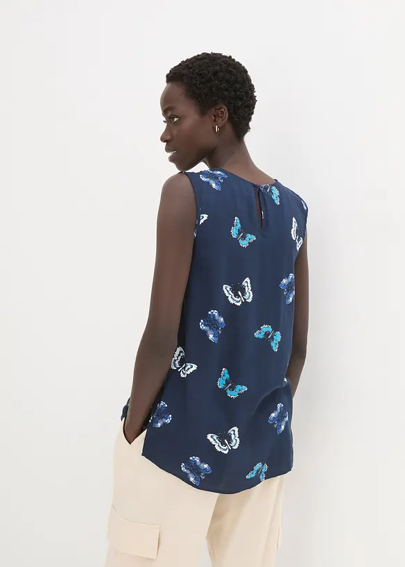 Ermel&oslash;s bluse i lett viskose, bonprix