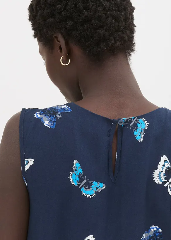 Ermel&oslash;s bluse i lett viskose, bonprix