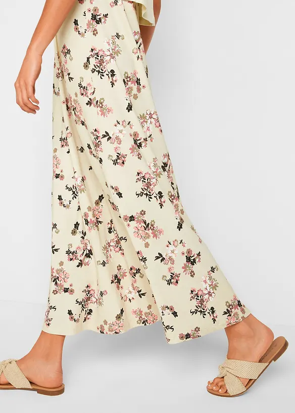 Maxikjole i lett viskosejersey, bonprix