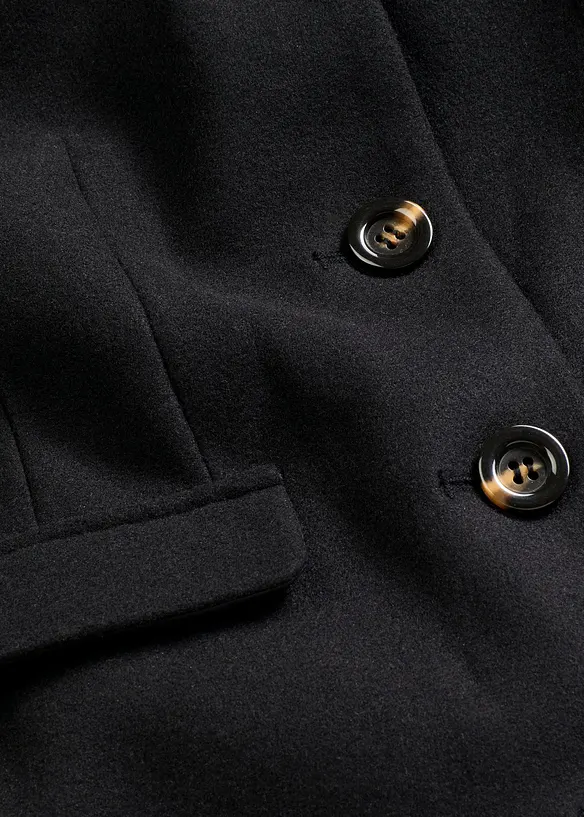 K&aring;pe i ull-look og maxi-lengde, bonprix