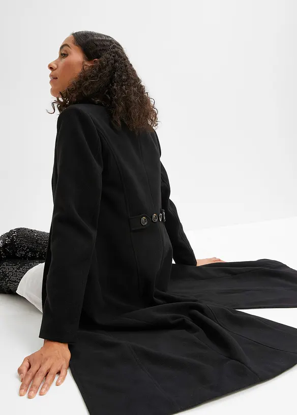 K&aring;pe i ull-look og maxi-lengde, bonprix