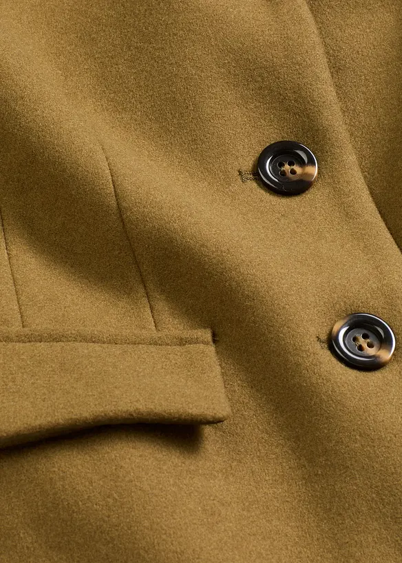 K&aring;pe i ull-look og maxi-lengde, bonprix