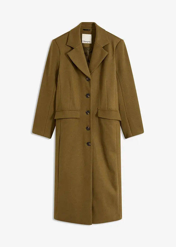 K&aring;pe i ull-look og maxi-lengde, bonprix