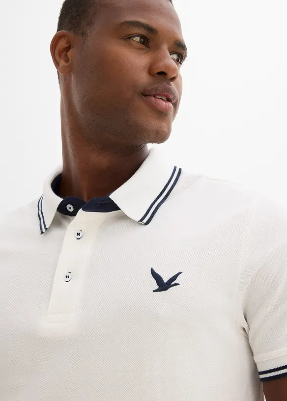 Pik&eacute;-poloskjorte i 100% bomull, bonprix