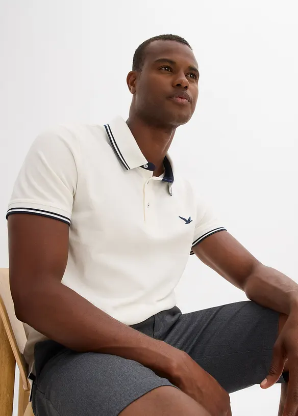 Pik&eacute;-poloskjorte i 100% bomull, bonprix