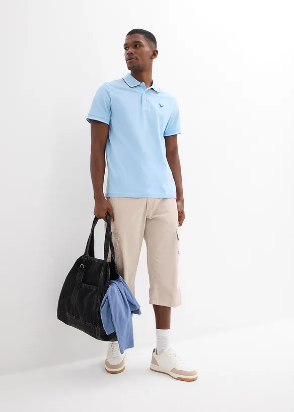 Pik&eacute;-poloskjorte i 100% &oslash;kologisk bomull, bonprix