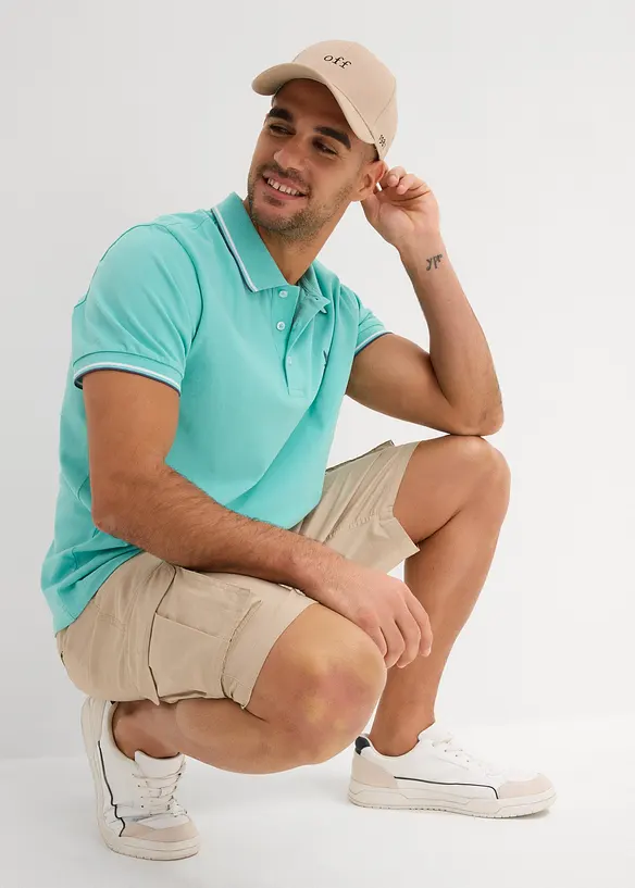 Pik&eacute;-poloskjorte i 100% &oslash;kologisk bomull, bonprix