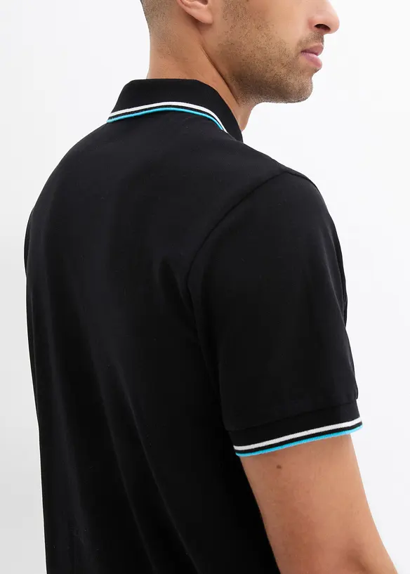 Pik&eacute;-poloskjorte i 100% &oslash;kologisk bomull, bonprix