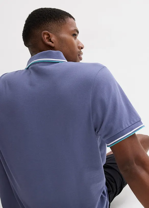 Pik&eacute;-poloskjorte i 100% &oslash;kologisk bomull, bonprix