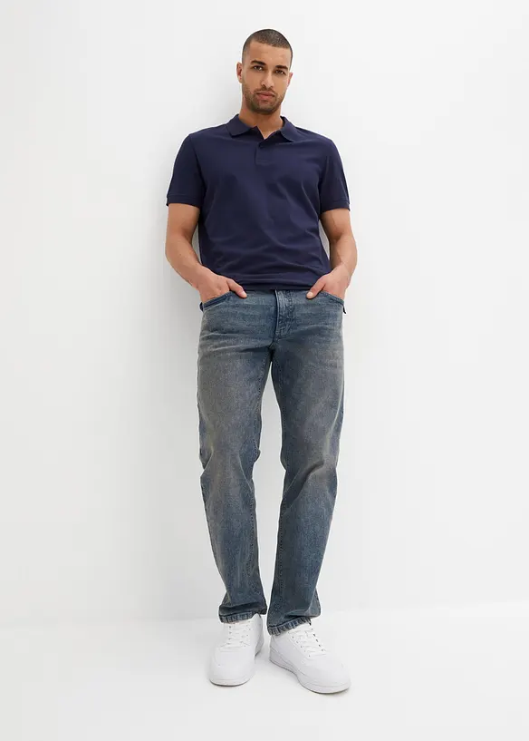 Pik&eacute;-poloskjorte i 100% &oslash;kologisk bomull, bonprix