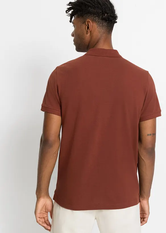 Pik&eacute;-poloskjorte i 100% &oslash;kologisk bomull, bonprix