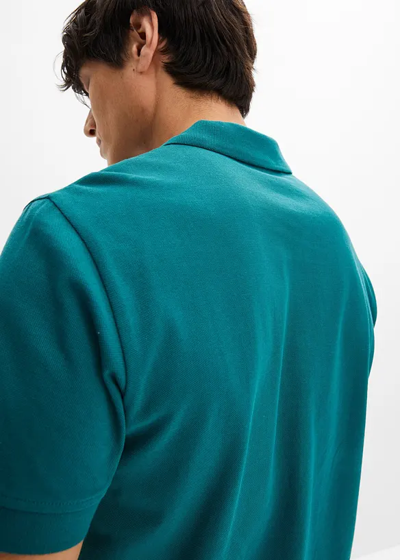 Pik&eacute;-poloskjorte i 100% &oslash;kologisk bomull, bonprix