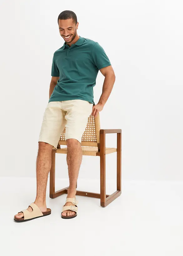 Pik&eacute;-poloskjorte i 100% &oslash;kologisk bomull, bonprix