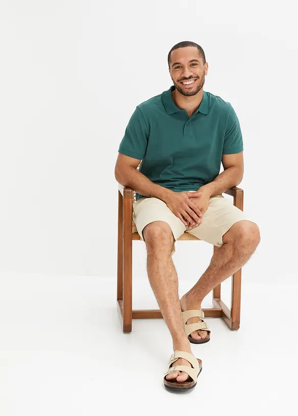 Pik&eacute;-poloskjorte i 100% &oslash;kologisk bomull, bonprix