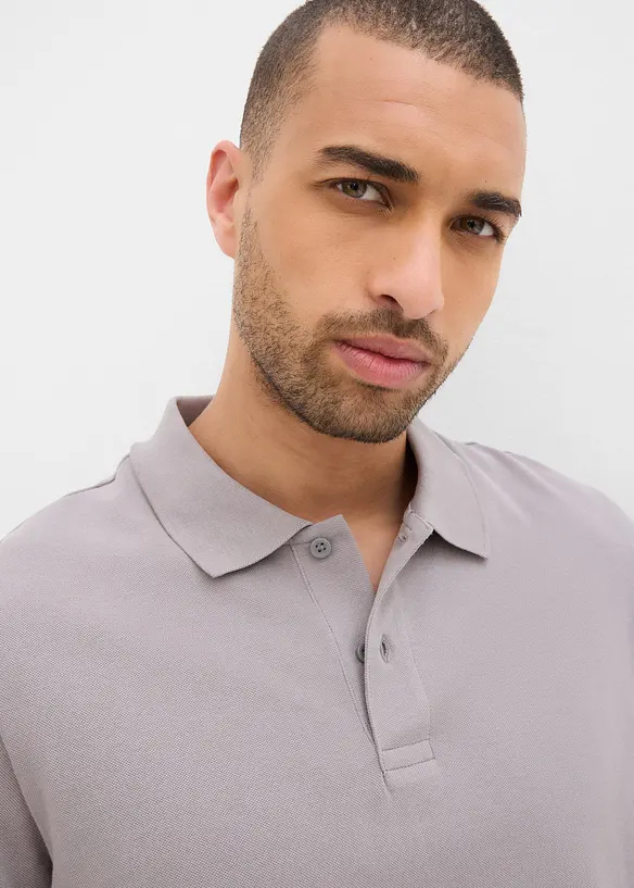 Pik&eacute;-poloskjorte i 100% &oslash;kologisk bomull, bonprix