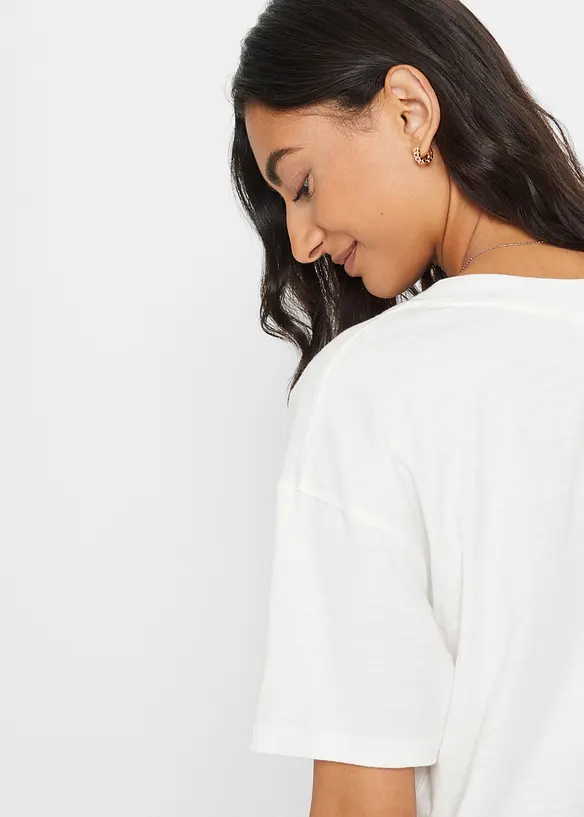 Oversized topp av ren &oslash;kologisk bomull, bonprix