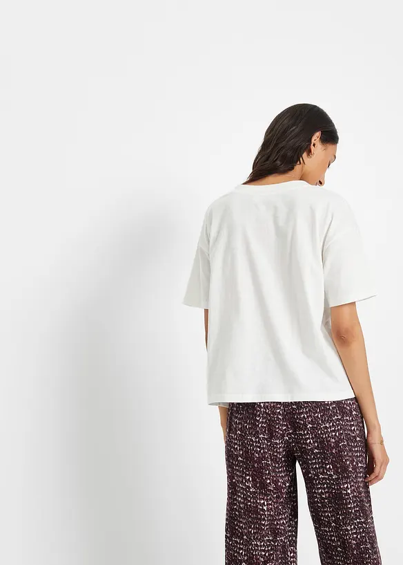 Oversized topp av ren &oslash;kologisk bomull, bonprix