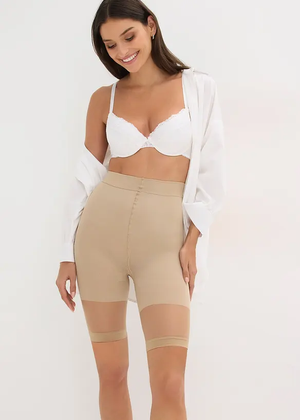 Formende sykkelbukse i "anti gnisse"-materiale, 30 DEN, bonprix