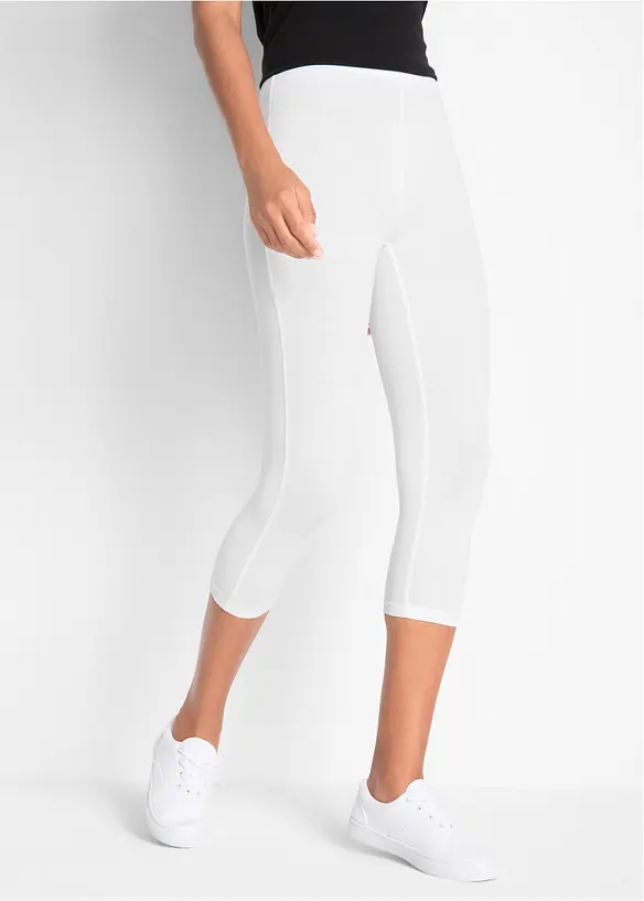 Capri-leggings i smal modell (2-pack), bonprix
