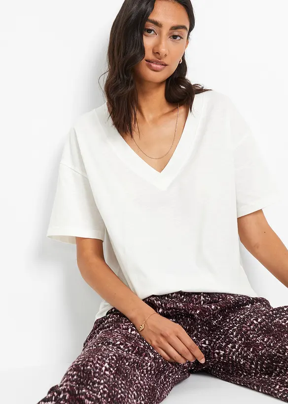 Oversized topp av ren &oslash;kologisk bomull, bonprix