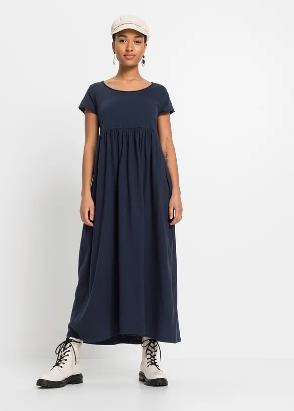 Trikotkjole i &oslash;kologisk bomull, bonprix