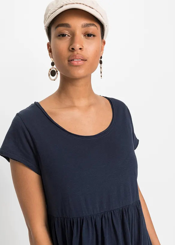 Trikotkjole i &oslash;kologisk bomull, bonprix