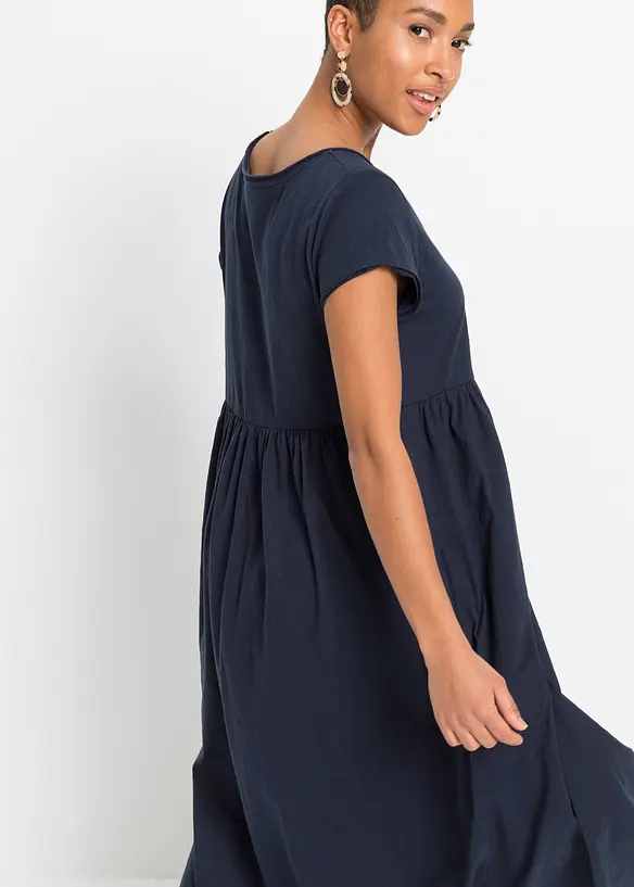 Trikotkjole i &oslash;kologisk bomull, bonprix