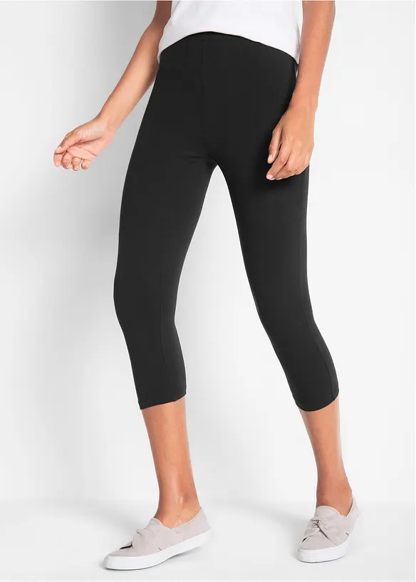 Capri-leggings i smal modell (2-pack), bonprix