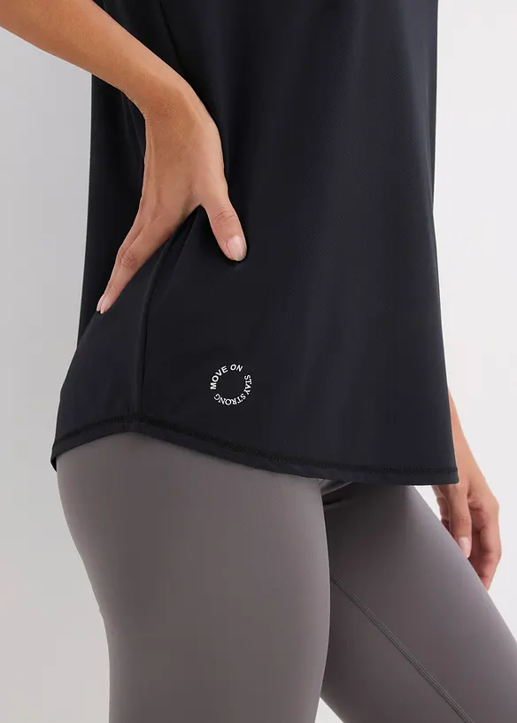 Oversized treningstopp i strukturmateriale, bonprix