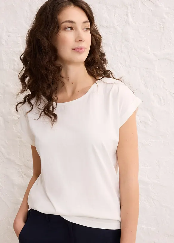 Topp med silke, bonprix