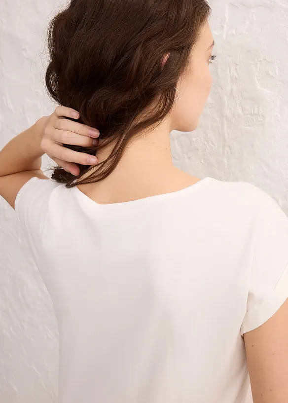 Topp med silke, bonprix