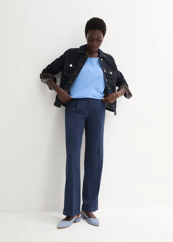 Topp med silke, bonprix