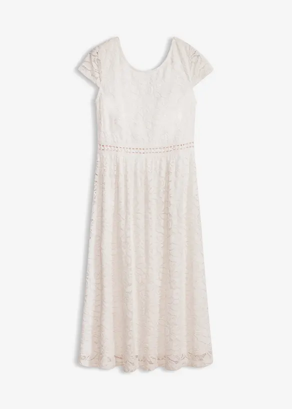 Jerseykjole med heklet innfelling i midjen, bonprix