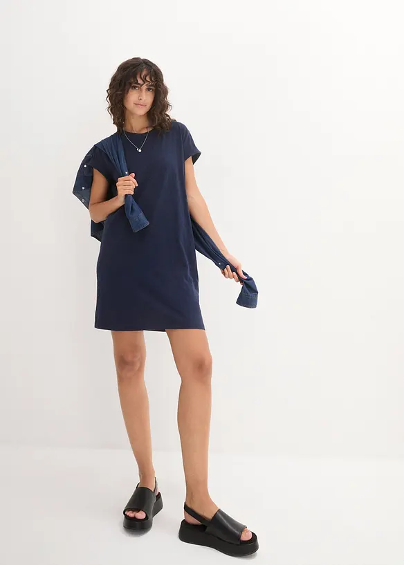 Jerseykjole i bomull, bonprix