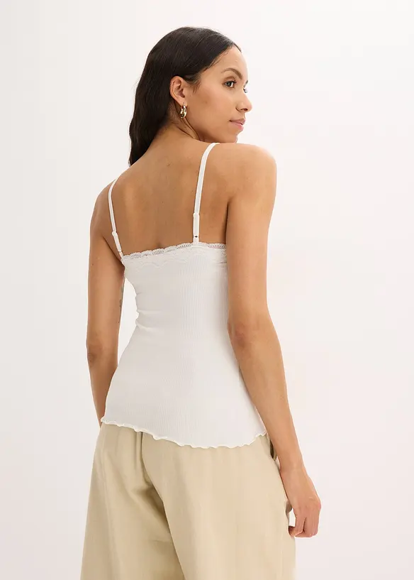 Ribbet topp i myk viskosemiks (2-pack), bonprix