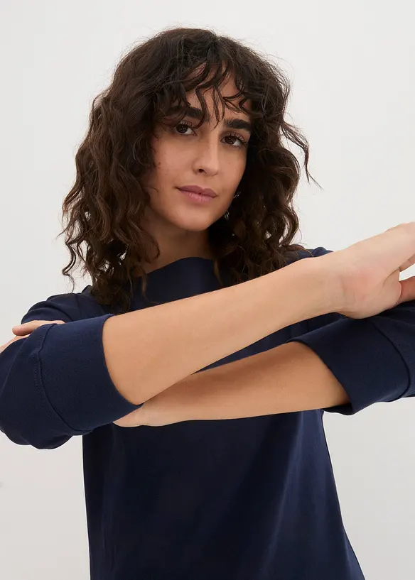 Langermet topp i 100% &oslash;kologisk bomull, bonprix