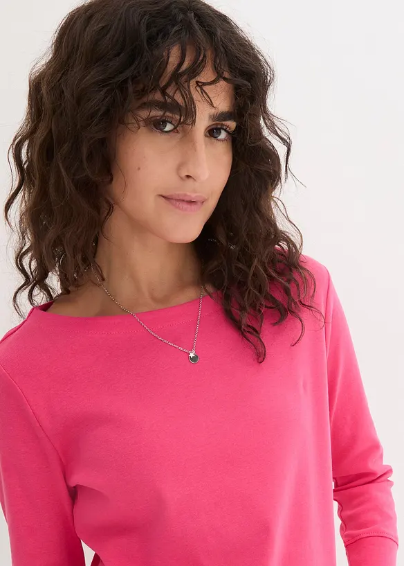 Langermet topp i 100% &oslash;kologisk bomull, bonprix