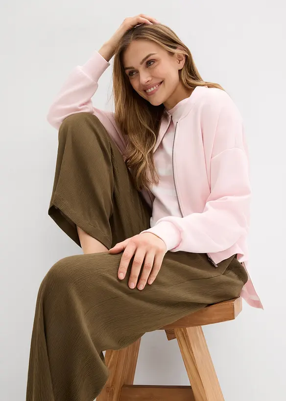 Bukse i 100% viskose med vide ben, bonprix